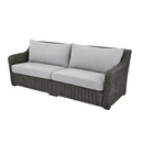 Better Homes & Gardens Bellamy Sofa, Dark Brown Wicker/Gray Cushions
