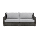 Better Homes & Gardens Bellamy Sofa, Dark Brown Wicker/Gray Cushions