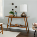 Linon Ashville Mid-Century Indoor Console Table, Walnut