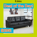 Samuel Transitional Black Sofa * Deal of the Day *