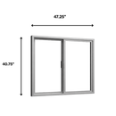 Milgard V300 47.25"x40.75" Trinsic Series Left-Handed Vinyl Sliding Window w/ Screen