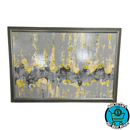 Yellow and Gray Abstract Art