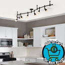 allen + roth Sloan 99.48-in 6 -Light Bronze dimmable Integrated Traditional Flexible Track Lighting Kit