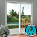 Milgard V400 Tuscany Series 92" x 93.5"  Jamb White Vinyl Left-hand Sliding Patio Door