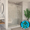 DreamLine Enigma Air Brushed Stainless Steel 56-in to 60-in W x 76.0-in H Frameless Clear Glass Sliding Shower door