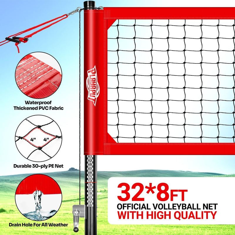 Outdoor Professional Volleyball Net System for Backyard and Beach