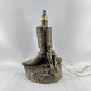 Vintage Cowboy Boot and G Belt and Poker Chips Table Lamps
