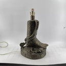 Vintage Cowboy Boot and G Belt and Poker Chips Table Lamps