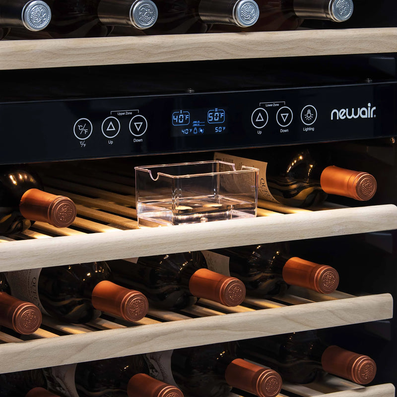 NewAir Dual Zone 116-Bottle Built-In Wine Cooler Fridge