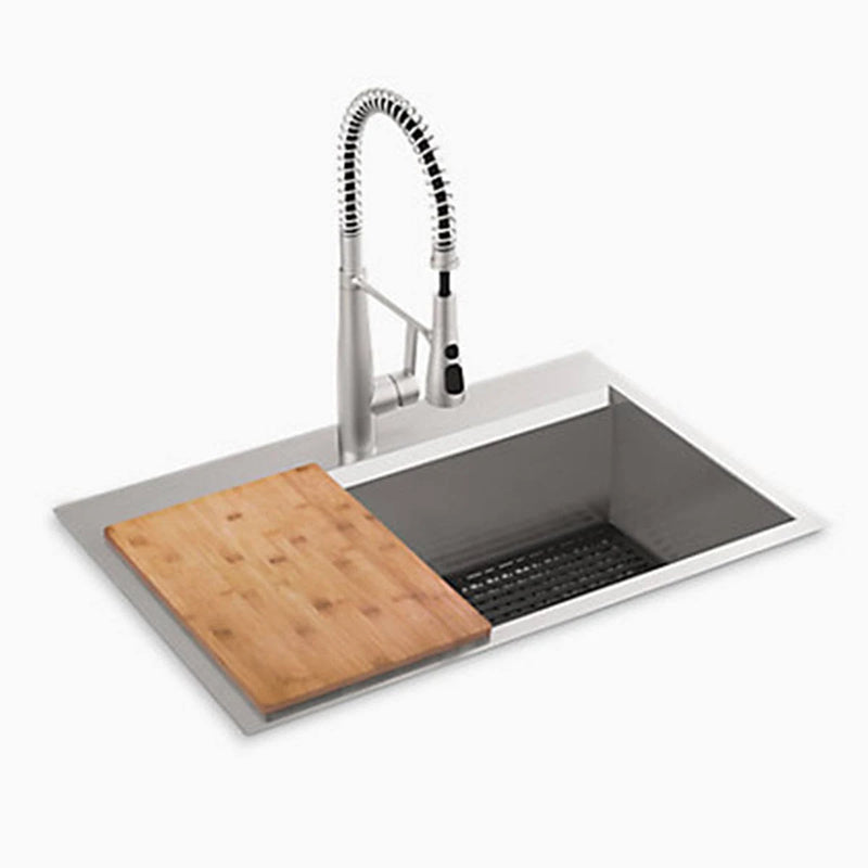 Kohler Pro-Inspired 33" Top-/Undermount Single-bowl Kitchen Sink Kit