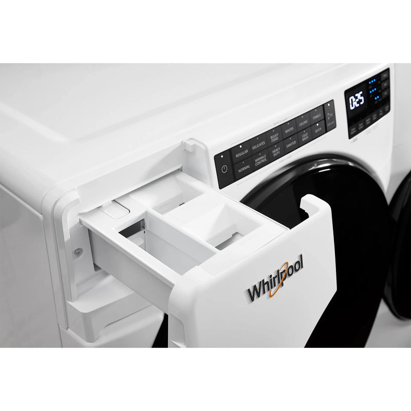 Whirlpool Medium High Efficiency Stackable Steam Cycle Front-Load Washer - White