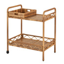 Better Homes & Gardens Willow Sage Steel Wicker Bar Cart