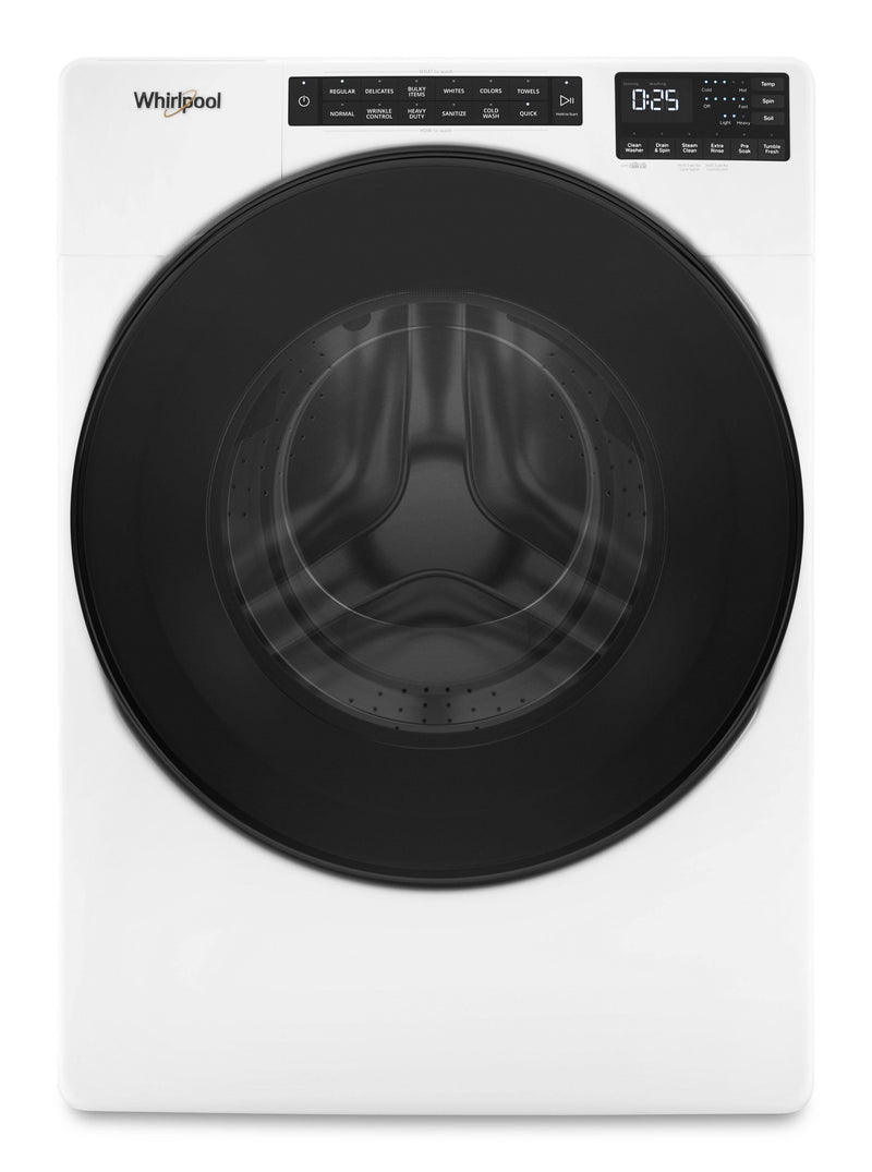 Whirlpool Medium High Efficiency Stackable Steam Cycle Front-Load Washer - White