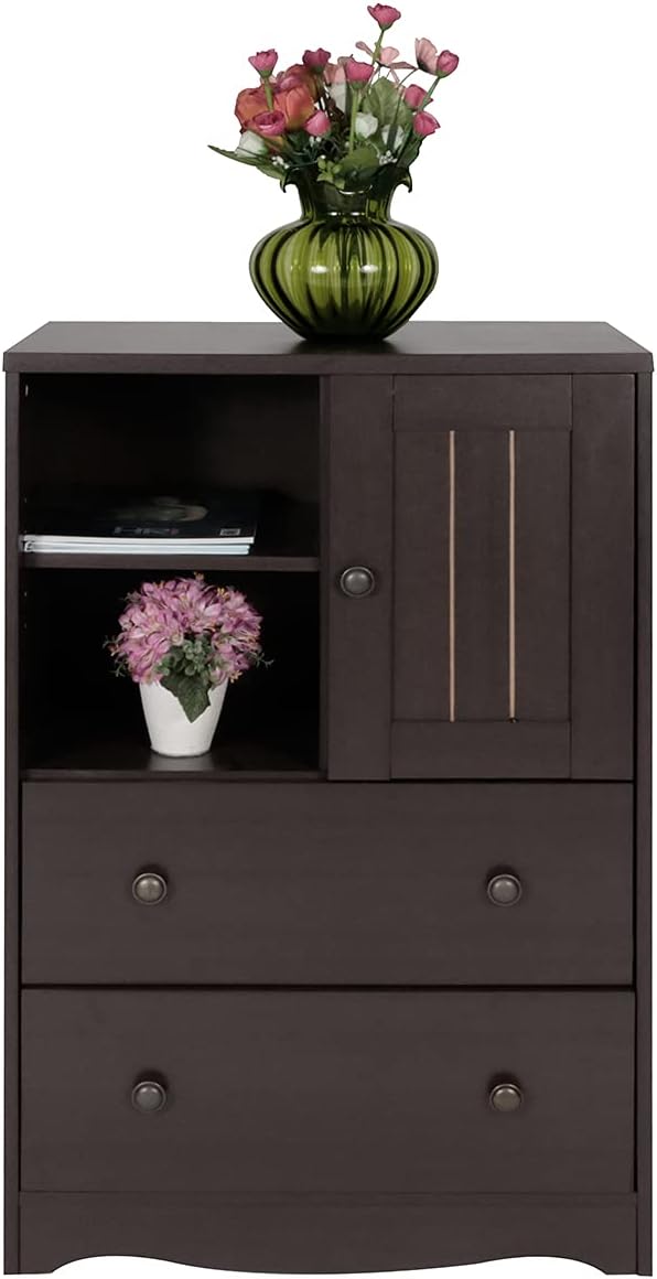 FurnitureR Thanoes 36" Wood Storage Cabinet