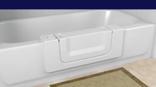 Cleancut Wide White Convertible Bathtub Conversion Kit