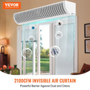 VEVOR 60" Commercial Indoor Air Curtain Super Power 2 Speeds 2100CFM, Wall Mounted