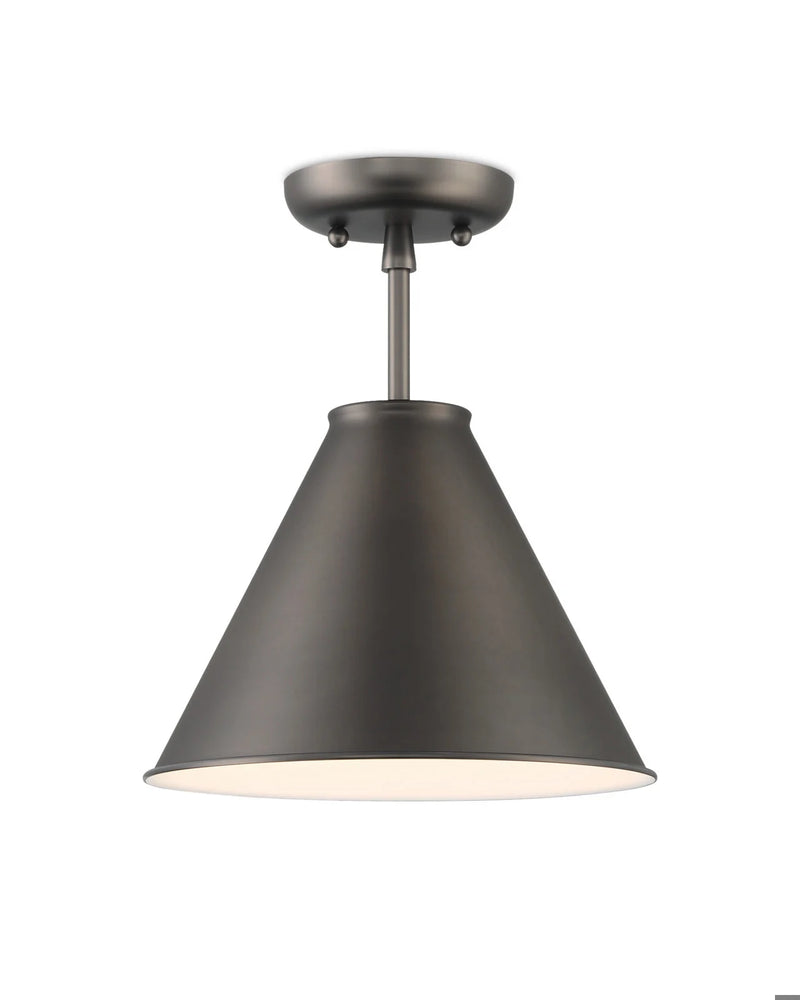 Currey & Company Lincoln Tapered Metal Semi-Flush Mount Ceiling Light