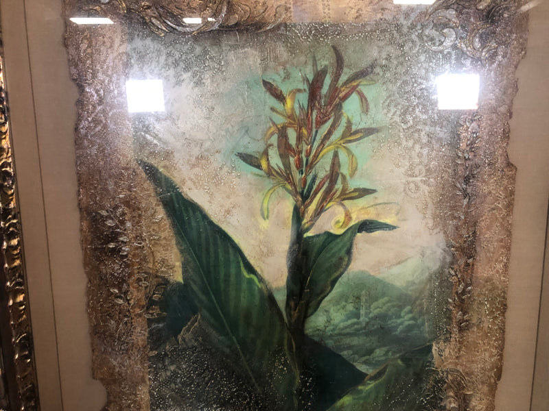 Mixed Media Plant Study in Frame