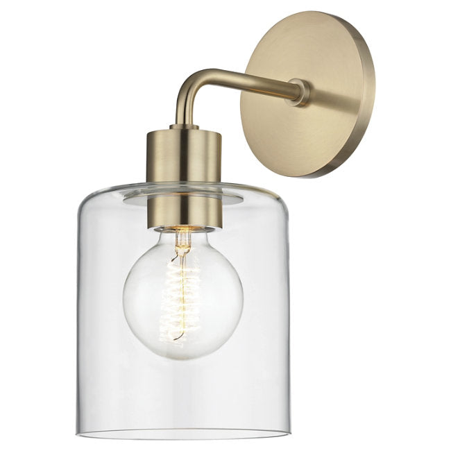 Mitzi by Hudson Valley Lighting EVELIE 1-Light Wall Sconce - Aged Brass