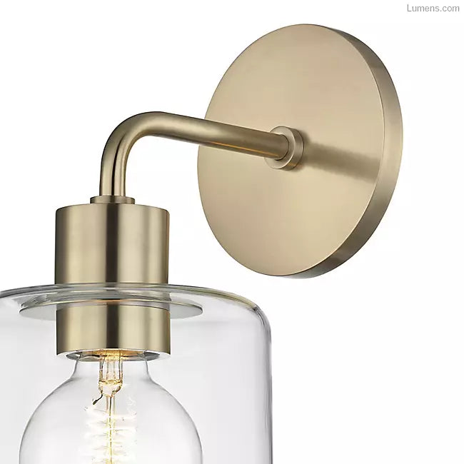 Mitzi by Hudson Valley Lighting EVELIE 1-Light Wall Sconce - Aged Brass