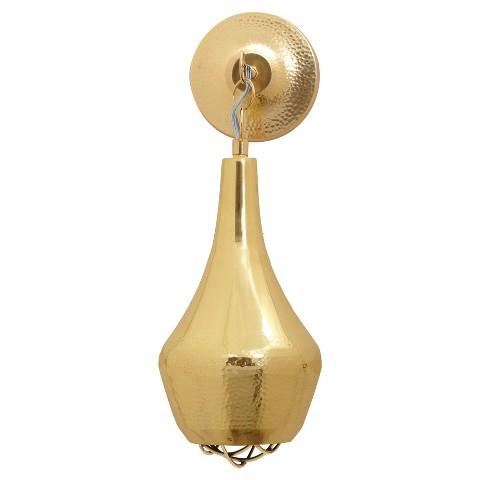 Lazy Susan Hammered Gold Hanging Wall Sconce