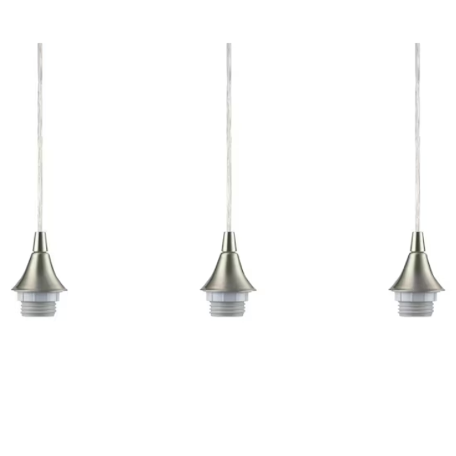 Style Selections 3-Light Transitional Linear Mini Pendant Light - Polished Nickel